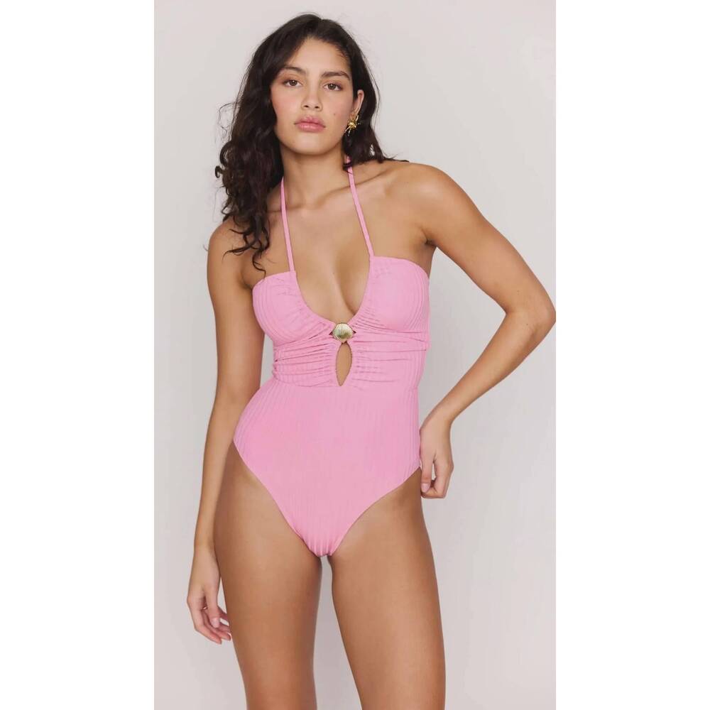 NEW MINKPINK gigi keyhole one piece swimsuit in pink